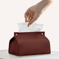 thumbnail image 5 of Dvruxg Leather Tissue Box with Pull-out Design for Bedroom, Living Room and Travel Use, Multi-functional Desktop Tissue Organiser, 5 of 5