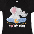 thumbnail image 4 of Inktastic I Love My Aunt Cute Elephants with Moon and Stars Boys or Girls Baby Bodysuit, 4 of 5