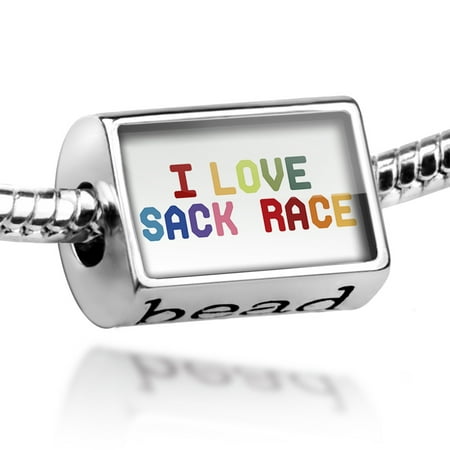 - Bead I Love Sack Race,Colorful Charm Fits All European Bracelets