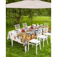 thumbnail image 4 of Outdoor Tablecloth with Umbrella Hole & Zipper, Thanksgiving Rabbit Rectangle Tablecloth 60x84 Inch, Autumn Pumpkins Sunflowers Leaves Patio Table Cover Waterproof Table Cloth for Picnic/Party, 4 of 6