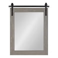 thumbnail image 4 of Kate and Laurel Cates Rustic Wall Mirror, 22" x 30" Rustic Gray, Farmhouse Barn Door-Inspired Wall Decor, 4 of 6