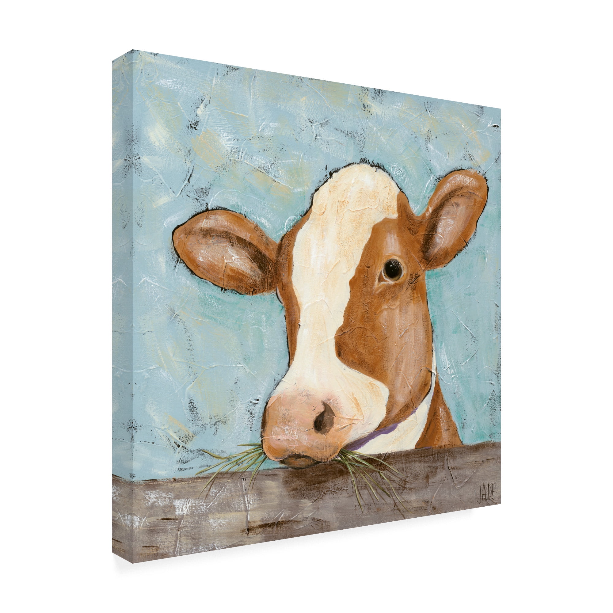 Trademark Fine Art 'Daisy Cow' Canvas Art by Jade Reynolds