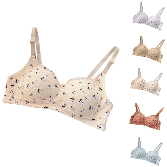 Agkizg Solid Color Racerback Push Up Bra Fashion Side Support Soft Breathable Everyday Wear Underwears (Women's or Women's Plus)