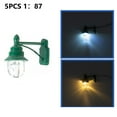 thumbnail image 4 of Lefu 5pcs Plafonniers HO Échelle Train de Chemin de Fer Lampe Blanc Chaud 3V/12V LED Lampadaire, 4 of 4