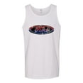 thumbnail image 2 of Red Blue and Black Ford Logo | Mens Cars and Trucks Graphic Tank Top, White, Small, 2 of 3