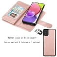 thumbnail image 6 of Case for Samsung Galaxy A15 A14 A03S A12 A13 A23 A53 A54 5G Wallet Case,Takfox [RFID Blocking] 9 Card Holder Stand [Shockproof TPU Interior Case] PU Leather Magnetic Protective Flip Cover [Rose Gold], 6 of 8