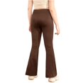thumbnail image 5 of MHZLDYZ Kids Girls Seamless Wide-Leg Leggings High Waist Flared Pants Leggings Casual Sport Trousers Jazz Latin Dance Tights Yoga Leggings (Brown,120), 5 of 6