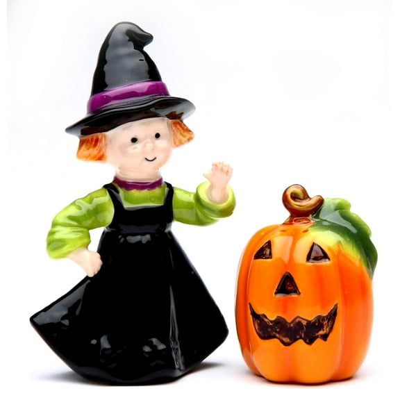 Pumpkin & Witch  Salt & Pepper Shaker