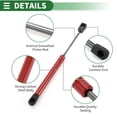 thumbnail image 6 of Unique Bargains 2 Set 70lb/310N 10inch/254mm Lift Supports Struts Red for Car Truck RV Boat, 6 of 6