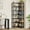 Black, variant on Tribesigns 7-Shelf Corner Bookshelf, Large ModernStorage Display Rack for Living Room, Rustic Brown
