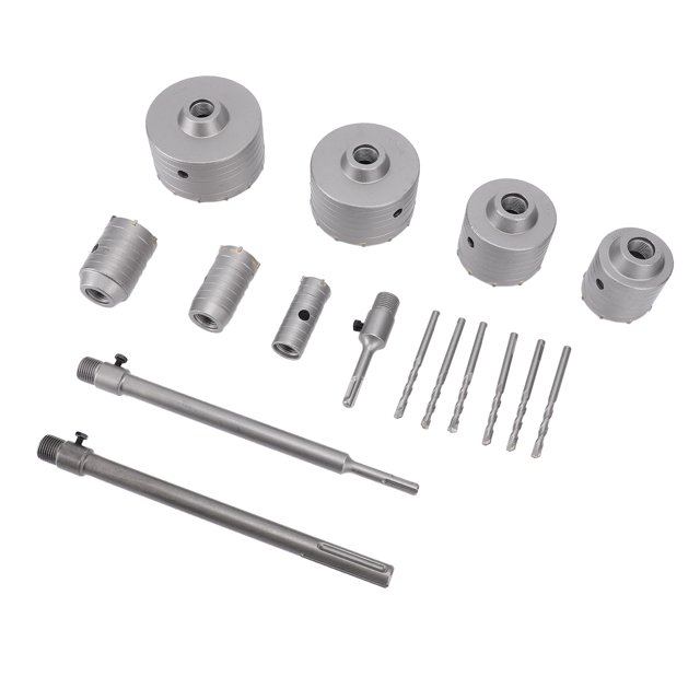 Kit de Coupe de Trou de Perceuse, Ensemble de 16 Pcs Scie de Trou Haute Dureté pour Installation de Chauffe-Eau