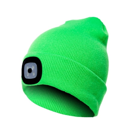 

Unisex LED Beanie Hat With USB Rechargeable Battery 5 Hours High Powered Light