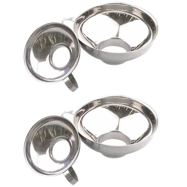Set de 4 Piezas de Embudo para Frascos Anchos Y Regulares úTiles Embudo de Enlatado de Boca para Frijoles