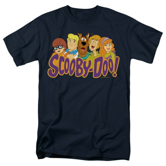 Scooby Doo! Scooby Gang Unisex Adult T Shirt, Navy, Medium