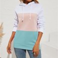 thumbnail image 2 of Suéter con capucha de color de costura de moda casual para mujer Top de manga larga Fridja ghj987+3226, 2 of 7