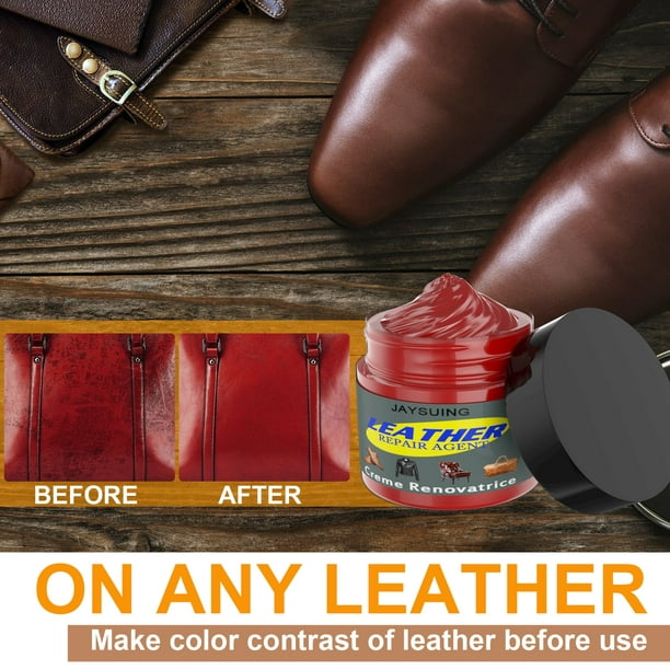 Leather Rite Crème de restauration du cuir/restauration du cuir,  Leatherrite Premium Kits de réparation de baume de recoloration du cuir  multi-usages