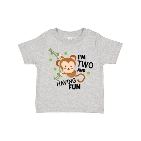 

Inktastic I m Two and Having Fun with Monkey Boys or Girls Toddler T-Shirt