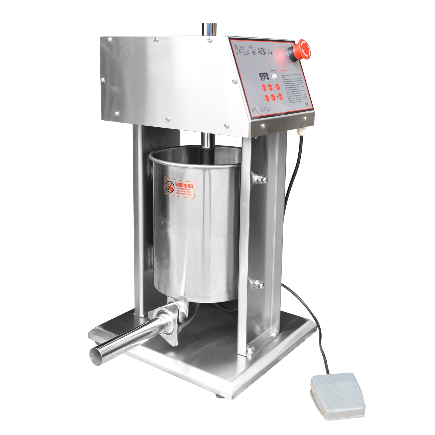 Hakka 22LB Electric Sausage Stuffer Stainless Steel and Vertical