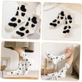 thumbnail image 3 of 4 Pairs Fuzzy Fluffy Socks for Women, Winter Cow Print Cozy Socks, Cute Plush Stuff Socks, Funny Warm Gifts for Women, Thick Sleeping Crew Socks for Home & Outside, 3 of 10