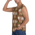 thumbnail image 3 of Bingfone Beautiful Owl Pattern Men's Tank Tops Workout Sleeveless Tee Shirts Running Beach Tanks for Men-Medium, 3 of 7