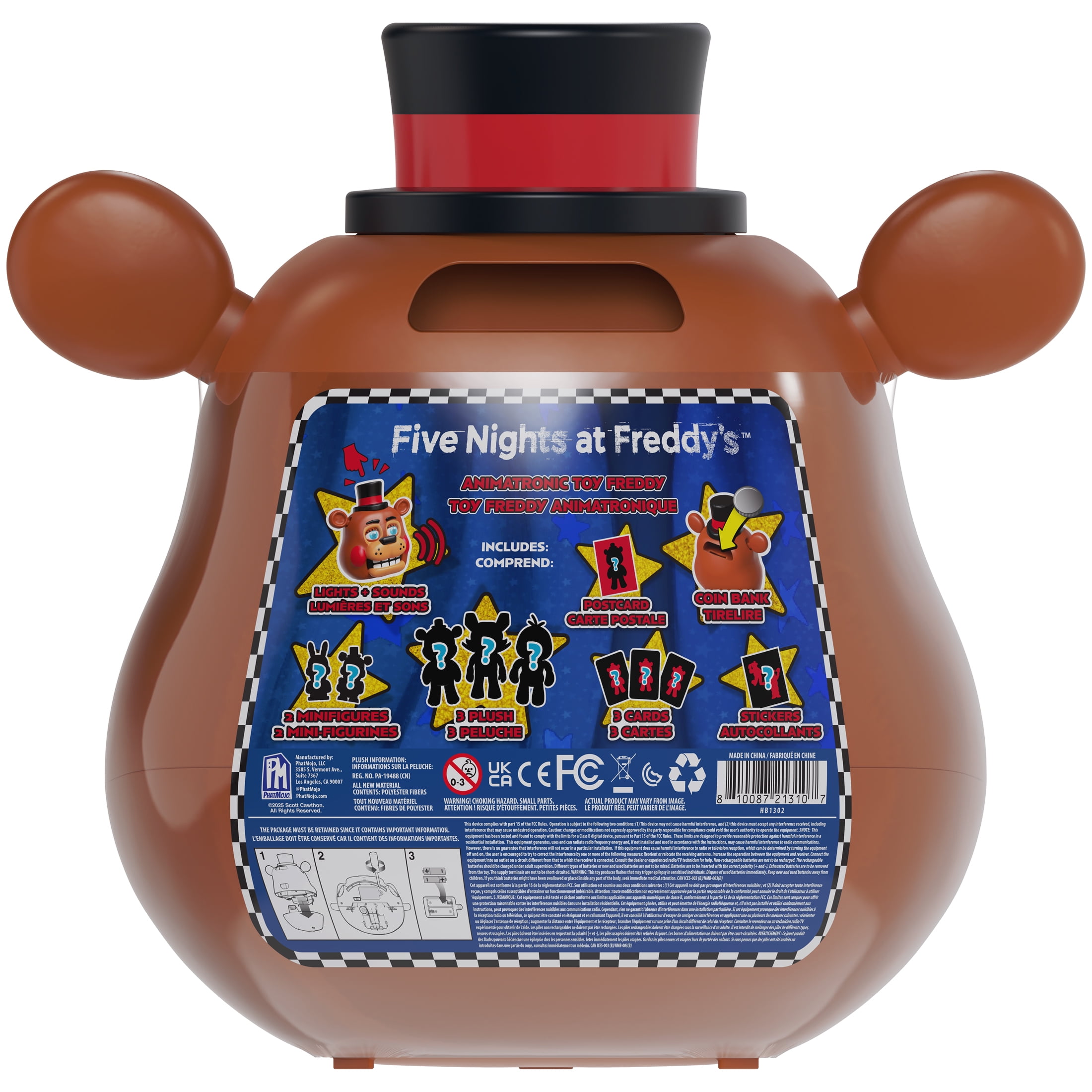 Five Nights at Freddy’s Animatronic Head Collector Bundle — Series 2 — LED Lights and Sounds, Officially Licensed by PhatMojo