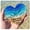 Sky Blue, variant on Ocean Pocket Heart Glass Ornament, Handmade Beach Themed Decor, Inspirational Keepsake, Ocean Wave Art Piece, For Gift Giving & Home Decor