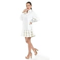 thumbnail image 2 of Vestido camisero con olanes Roman Fashion /Juvenil, 11787 (Blanco) blanco G, 2 of 6
