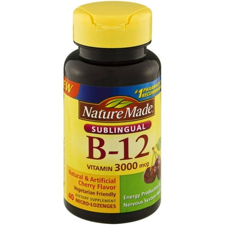 Nature Made B-12 Sublingual 3000mcg, 40 CT (Pack of 3)
