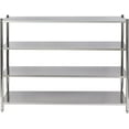 thumbnail image 4 of 4 Tier Stainless Steel Shelving 70.9 x 17.7 x 59.1In Heavy Duty Each Layer Loading 330LBS Height Adjustable Rack Storage Shelf for Supermarket Kitchen, 4 of 9