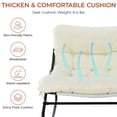 thumbnail image 5 of TLSUNNY Papasan Rocking Chair with Ottoman, Oversized Papasan Chair with Padded Cushion, Indoor & Outdoor Rocker Chair for Living Room, Patio, Garden, 5 of 11