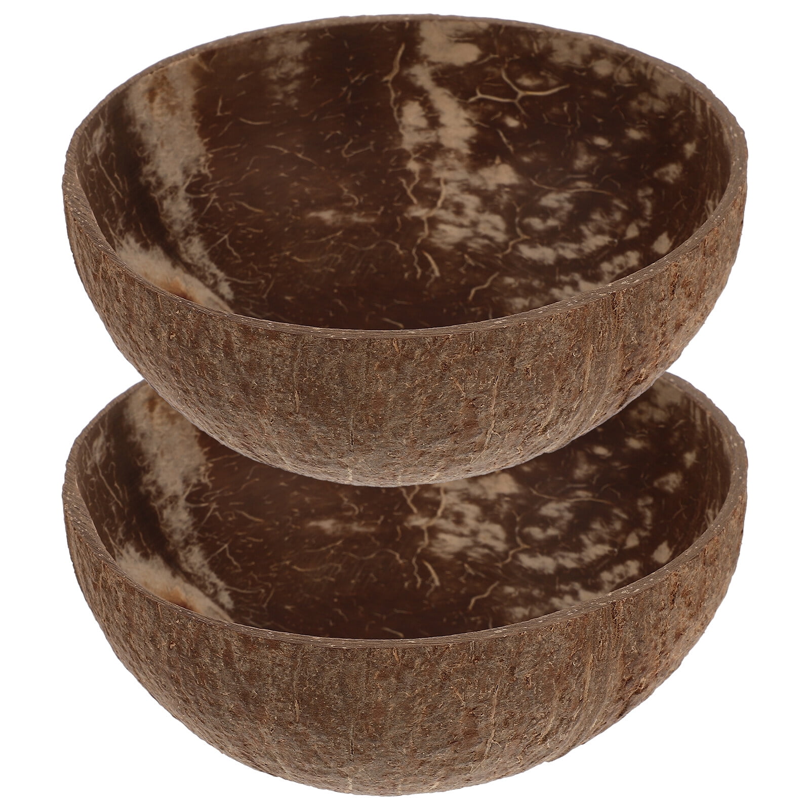 2pcs Coconutshell Bowls Natural Coconuts Bowls Dessert Serving Bowls