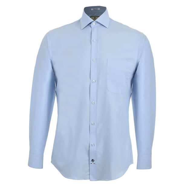 Camisa basica Michel Blanc hombre Azul claro Walmart en línea