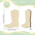 thumbnail image 2 of 60Pcs Cowboy Boots Wooden Cutouts Unfinished Wooden Cutouts Unfinished Wooden Pieces for DIY Home Decor Wooden Signs and Handmade Decorations, 2 of 6