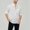 White, variant on Button Down Shirt for Men Casual Relaxed Fit Stretch Shirts Slim Fit Solid Color Fashion Summer Clothing Black Size L