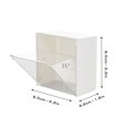 thumbnail image 3 of Self-adhesive Small Storage Box, Wall-mounted Debris Rack, Punch-free Finishing Box, Transparent HIPS+PS Box, Multi-scene Ring Earring Swab Storage, White Home Office Organizer, 3 of 9