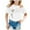 Z14-White, variant on MUXiin Teen Girl Shirts Graphic T-Shirts Round Neck Preppy Short Sleeve T Shirts Comfortable Back To School Tee Shirt Tee for Boys & Girls Children's Shirts