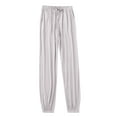thumbnail image 6 of Lmnyox Summer Casual Drawstring Pants for Women Flowy Straight Leg Trousers Lightweight Lounge Pants, 6 of 6