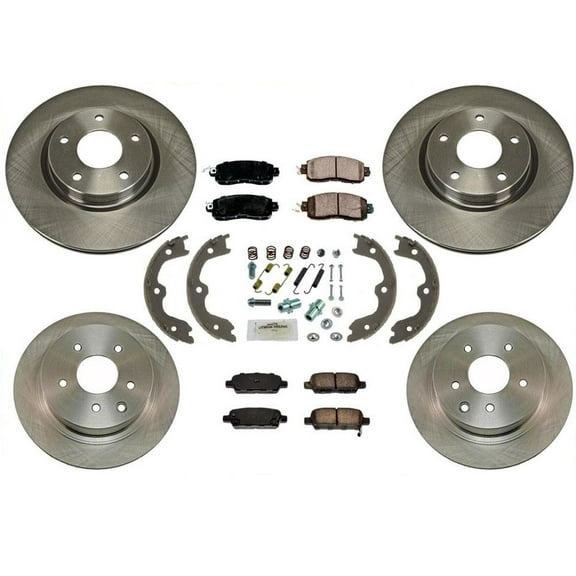 Front & Rear Brake Rotors With Ceramic Pads 8pc for Nissan Altima 13-18 Sedan