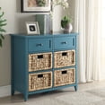 thumbnail image 5 of Miekor Furniture Teal Console Table with Storage 50257, 5 of 5