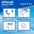 thumbnail image 2 of Attends Bariatric Incontinence Disposable Briefs, 4X-Large, Up to 106" Waist with SecureGrip Tab Closure, Ultimate Absorbency, Dry-Lock Containment Core & ConfidenceCuff Leakage Protection, 32ct Case, 2 of 10
