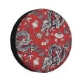 thumbnail image 1 of Fotbe Dragons2 Funda de Llanta de Repuesto con Estampado, Engrosada, Ajuste Universal para Jeep, Remolque, RV, SUV, Camión-14 inch, 1 of 6