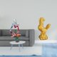 thumbnail image 2 of Estatua de resina,Figura ornamental de resina con estatua de un pensador sentado,Escultura de pollo,Escultura de gallina,decoración para el hogar,figura de gallo,Figura decorativa de, 2 of 8