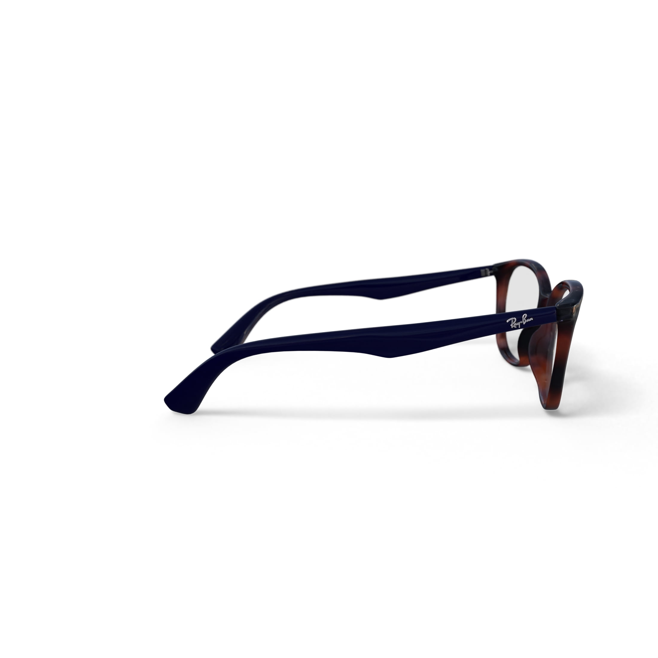 Ray-Ban Unisex Size 52 Rectangular Prescription Eyeglasses with Case, Light Havana/Demo Lens