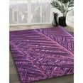 thumbnail image 3 of Ahgly Company Machine Washable Indoor Square Transitional Medium Orchid Purple Area Rugs, 4' Square, 3 of 7
