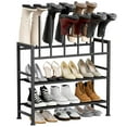 thumbnail image 1 of Boot Rack DIMJ de metal negro con 4 niveles de almacenamiento para 6 pares de botas, 1 of 8