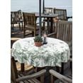 thumbnail image 2 of Outdoor Tablecloth with Umbrella Hole for Patio/Picnic/Party/Camping, Sage Green Spring Floral Waterproof Table Cloth Round Cover Washable, Watercolor Elegant Pastoral Flowers (Dia 54"), 2 of 8