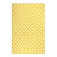 thumbnail image 3 of FH Home Outdoor Rug - Waterproof, Fade Resistant, Reversible - Premium Recycled Plastic - Geometric - Porch, Deck, Balcony, Mudroom, Laundry Room, Patio - Aztec - Yellow & White - 3 x 5 ft, 3 of 8