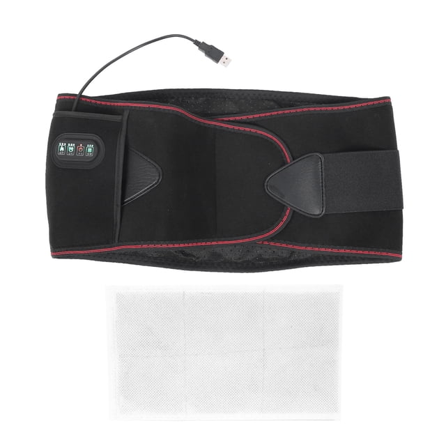 Cinturón de masaje con calefacción eléctrica, alivio del dolor, cintura ajustable con vibración y compresión caliente