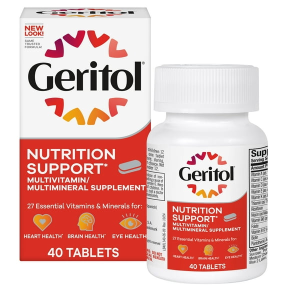 Geritol Multivitamin with Iron & Energy Support, Tablets, 40 Ct.