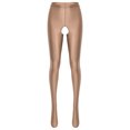 thumbnail image 3 of Lencería Sexy para mujer, pantalones ajustados abiertos en la entrepierna, pantimedias sin entrepierna recortadas, medias brillantes de cintura media, mallas con cintura elástica, 3 of 5